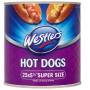 Westlers Premium Range Super Size Hot Dogs (5¼”)